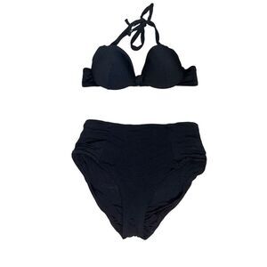 H&M Black High Waisted Bikini Swimsuit